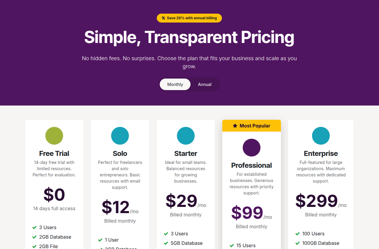 Pricing Plans